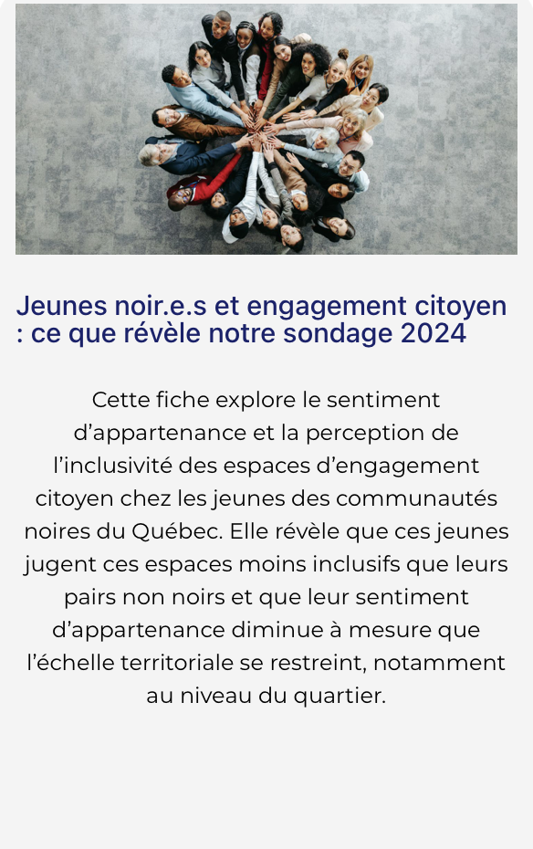 Jeunes noir.e.s et engagement citoyen : ce que révèle notre sondage 2024
