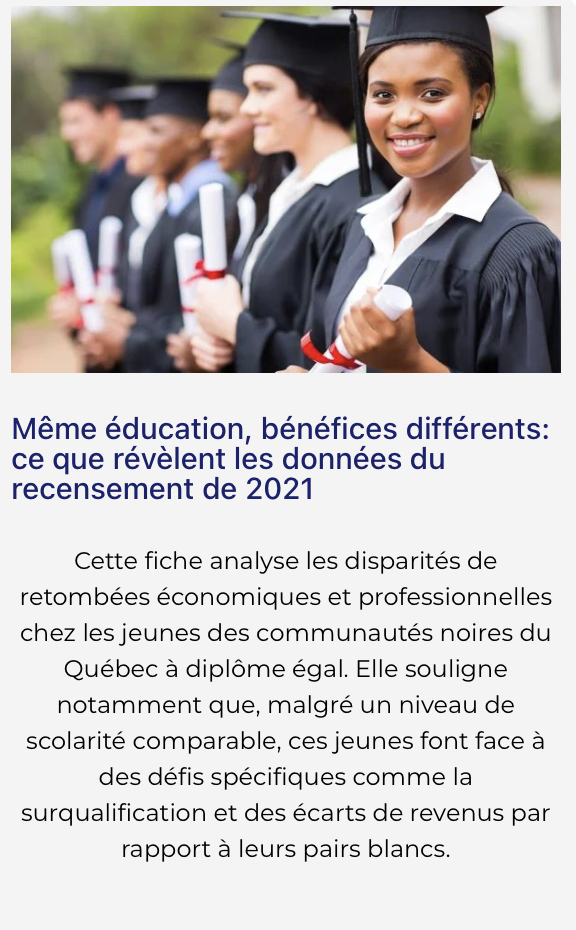 Même éducation, bénéfices différents: ce que révèlent les données du recensement de 2021