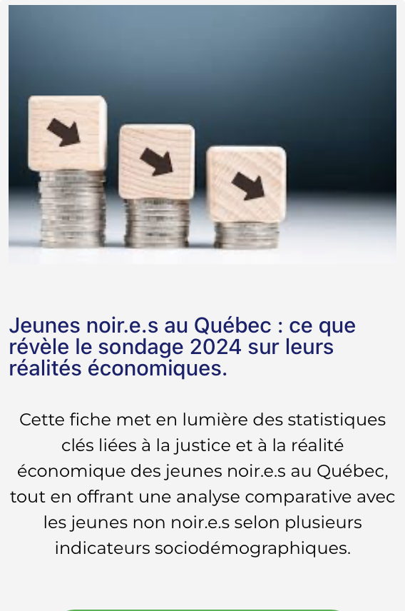 Jeunes noir.e.s au Québec : ce que révèle le sondage 2024 sur leurs réalités économiques.